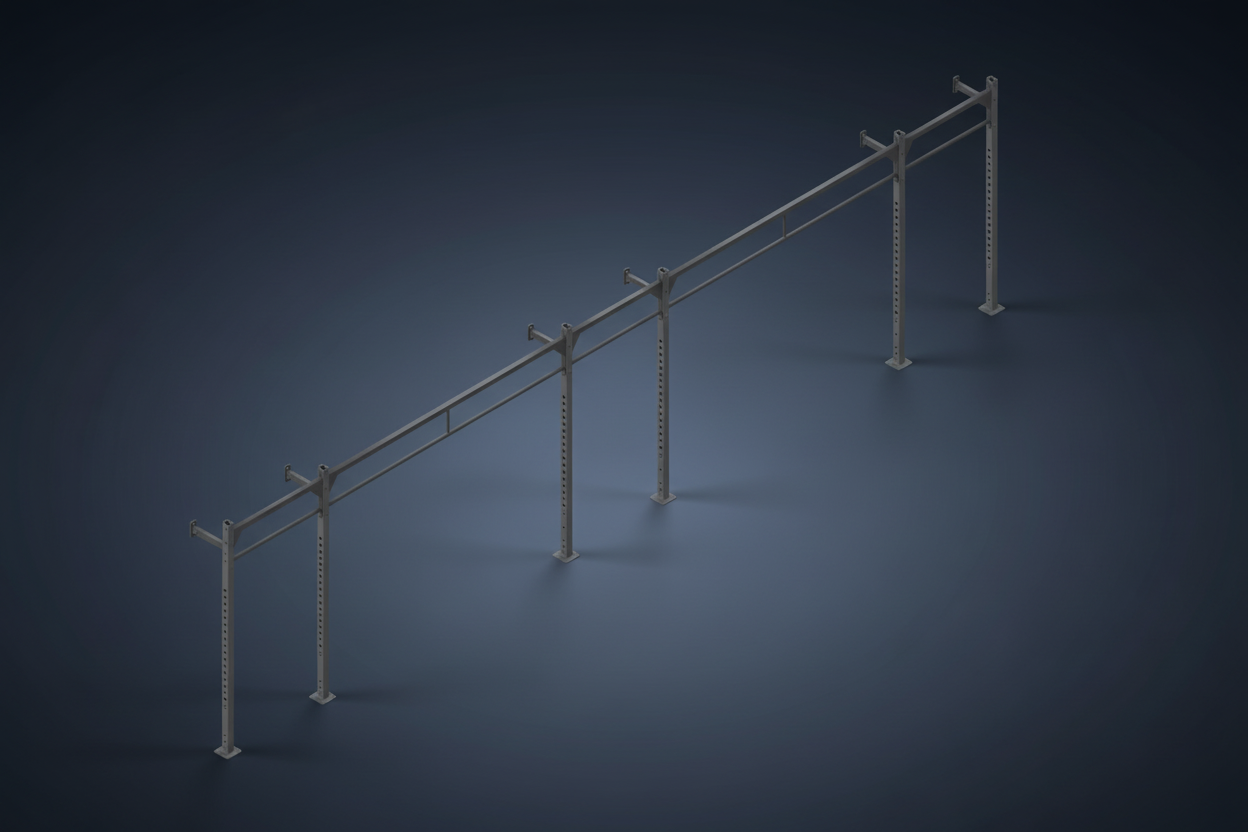 MYO Strength Wall Mounted - 3 Squat Station (Inc J Hooks) - Peak Health and Fitness