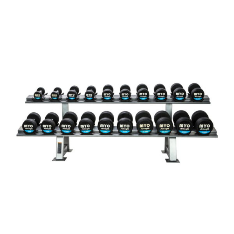 MYO Strength Rubber Dumbbells with PU End Caps 2.5 80kg 2.5kg inc