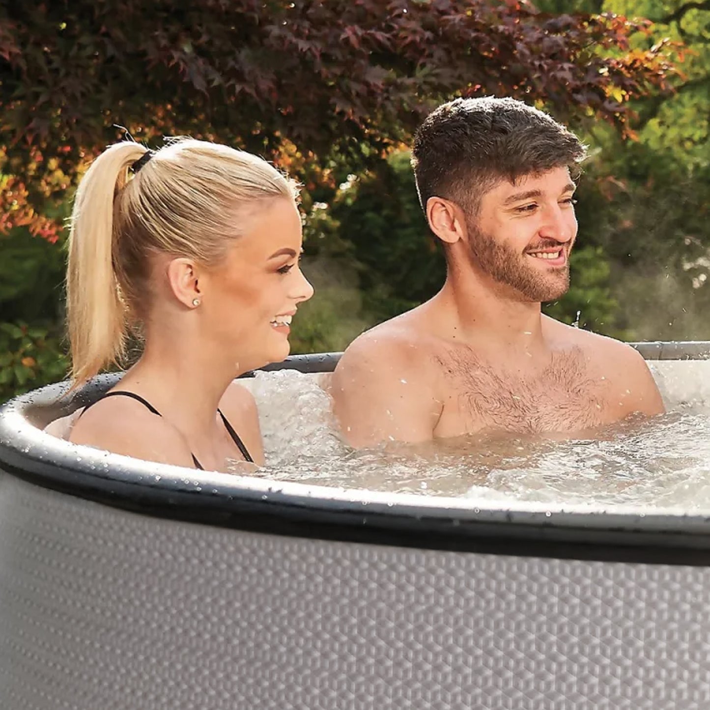 Wavespa Ontario | 4/6 Person Round Drop Stitch Hot Tub | Herringbone