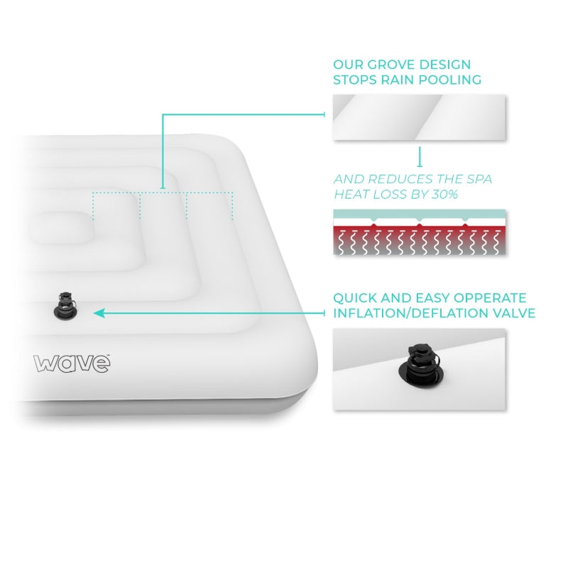 WaveSpa Square Thermal Efficient Protective Inflatable Cover (113cm & 185cm)