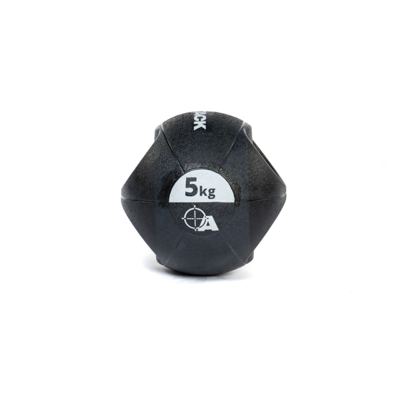 Attack Fitness Double Grip Medicine Ball - Black - 5kg