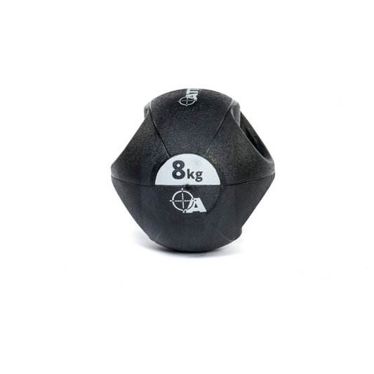 Attack Fitness Double Grip Medicine Ball - Black - 8kg