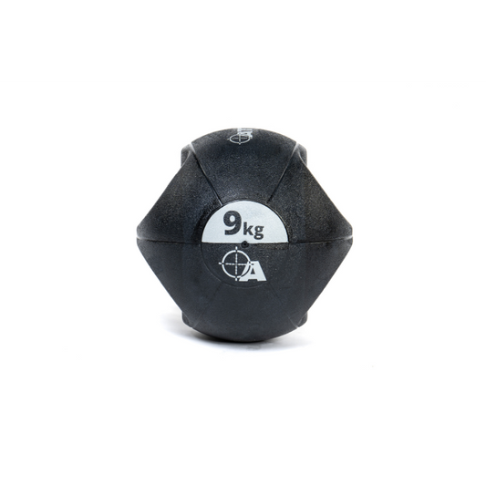 Attack Fitness Double Grip Medicine Ball - Black - 9kg