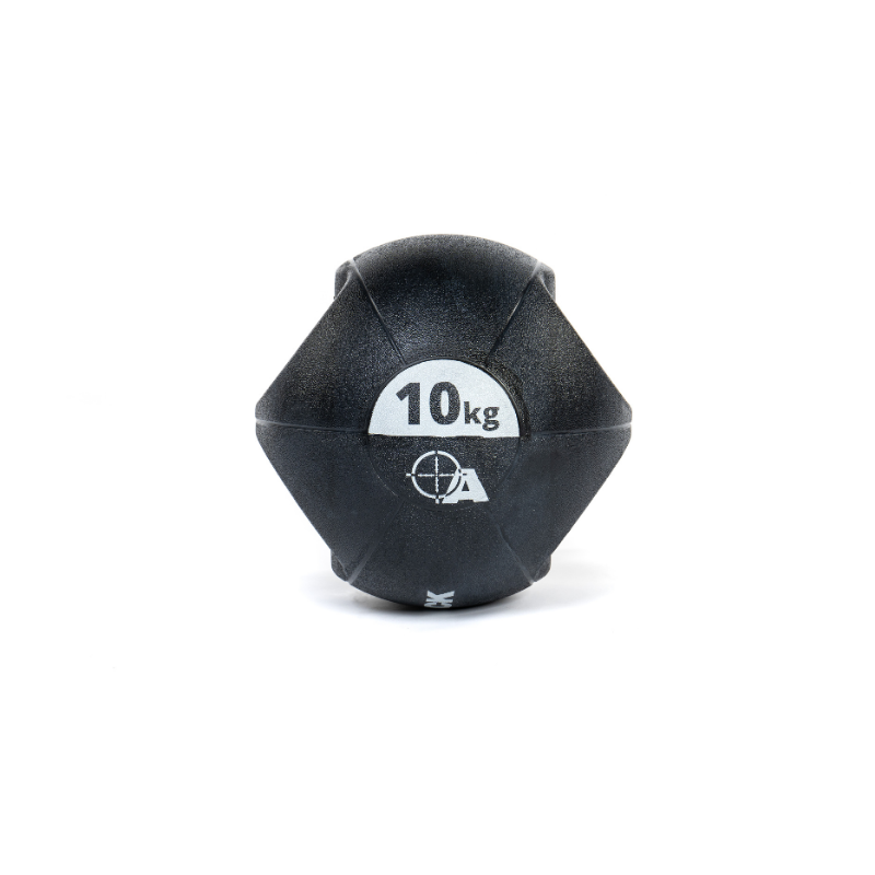 Attack Fitness Double Grip Medicine Ball - Black -10kg