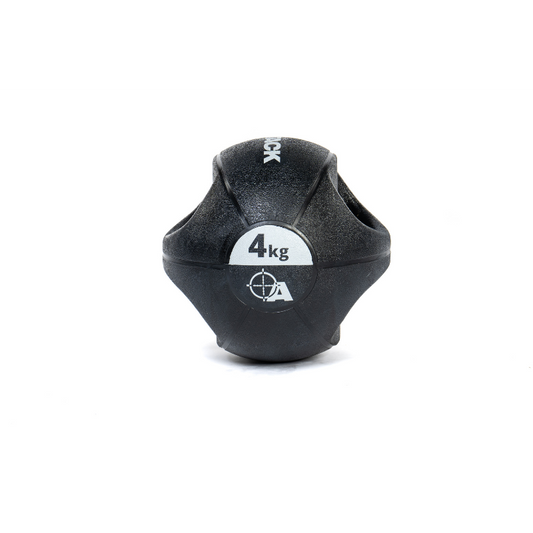 Attack Fitness Double Grip Medicine Ball - Black - 4kg