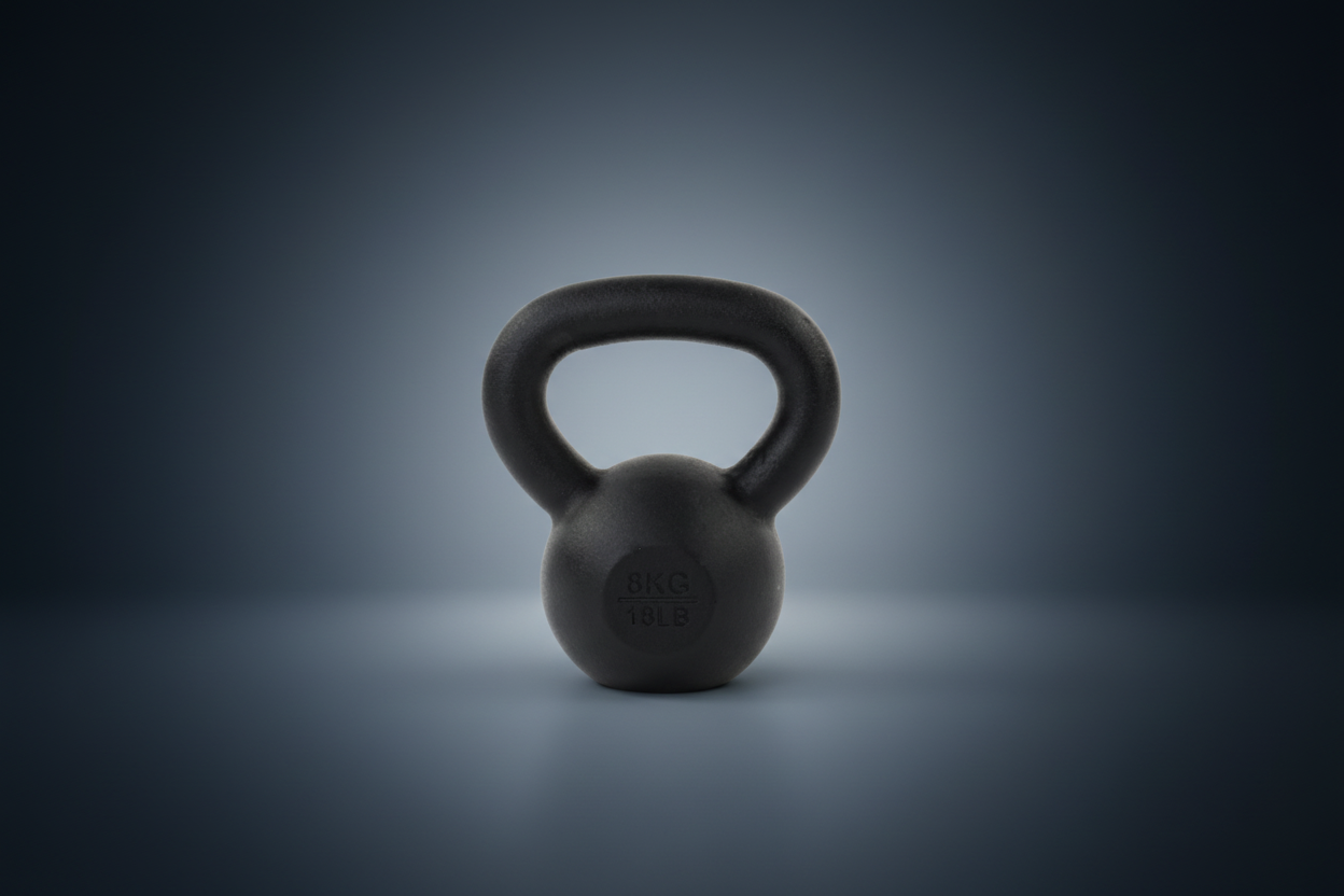 Attack Fitness Cast Iron Kettlebell – 20kg Black - Peak Health and Fitness