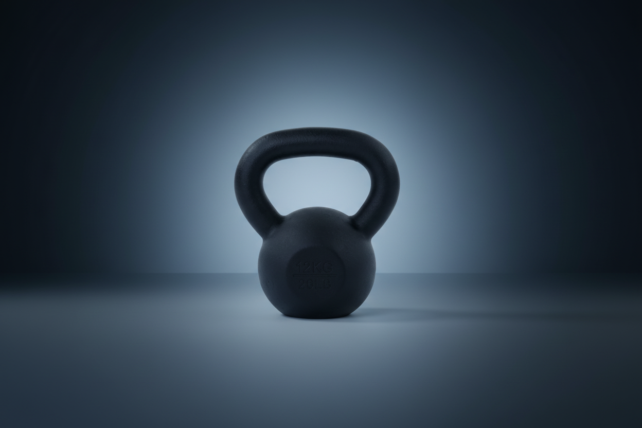 Attack Fitness Cast Iron Kettlebell – 20kg Black - Peak Health and Fitness