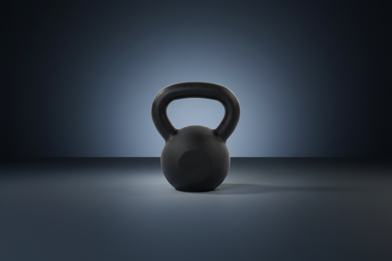 Attack Fitness Cast Iron Kettlebell – 20kg Black - Peak Health and Fitness