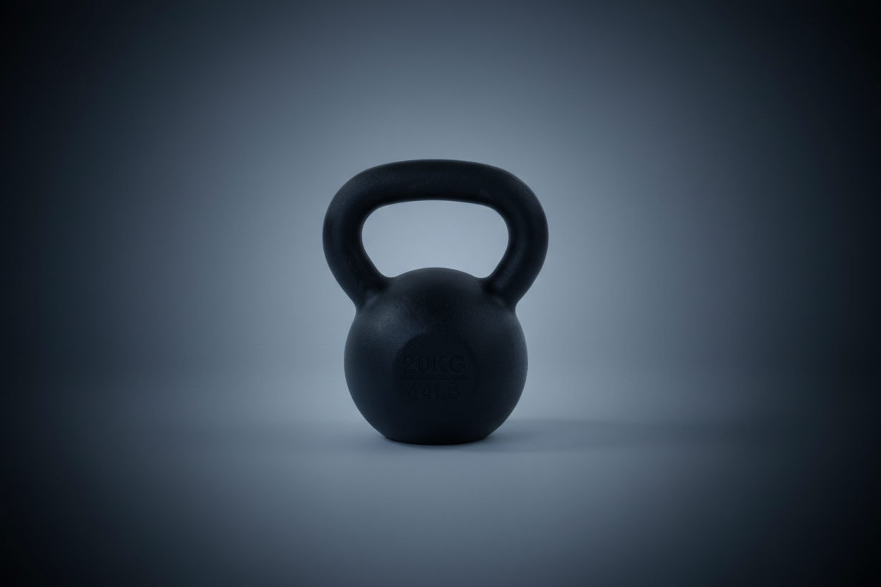 Attack Fitness Cast Iron Kettlebell – 20kg Black - Peak Health and Fitness
