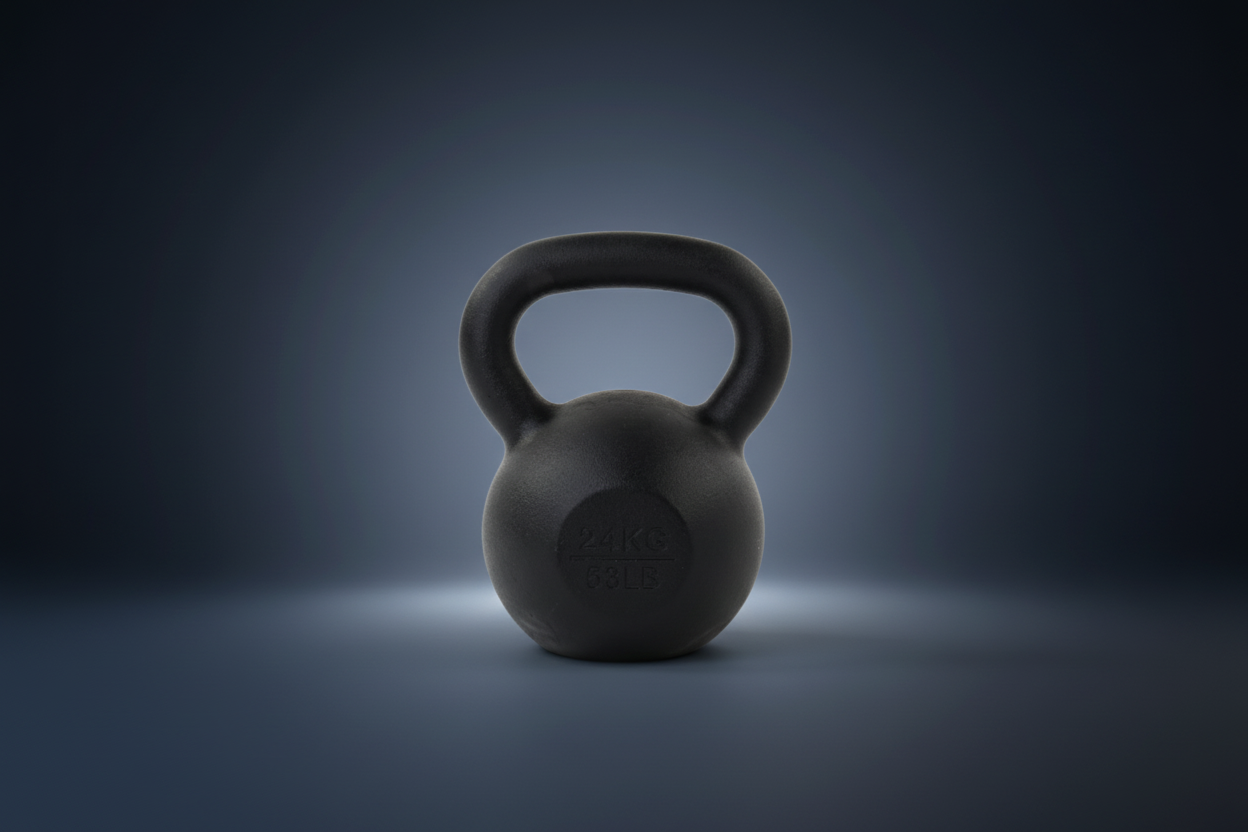 Attack Fitness Cast Iron Kettlebell – 20kg Black - Peak Health and Fitness