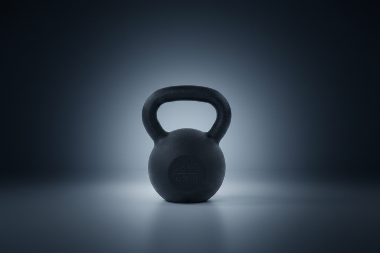 Attack Fitness Cast Iron Kettlebell – 20kg Black - Peak Health and Fitness