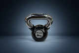 Attack Fitness Chrome Handle Rubber Kettlebell – 4kg (Black) - Peak Health and Fitness
