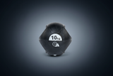 Attack Fitness Double Grip Medicine Ball - Black -10kg - Peak Health and Fitness
