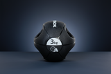 Attack Fitness Double Grip Medicine Ball - Black - 3kg - Peak Health and Fitness