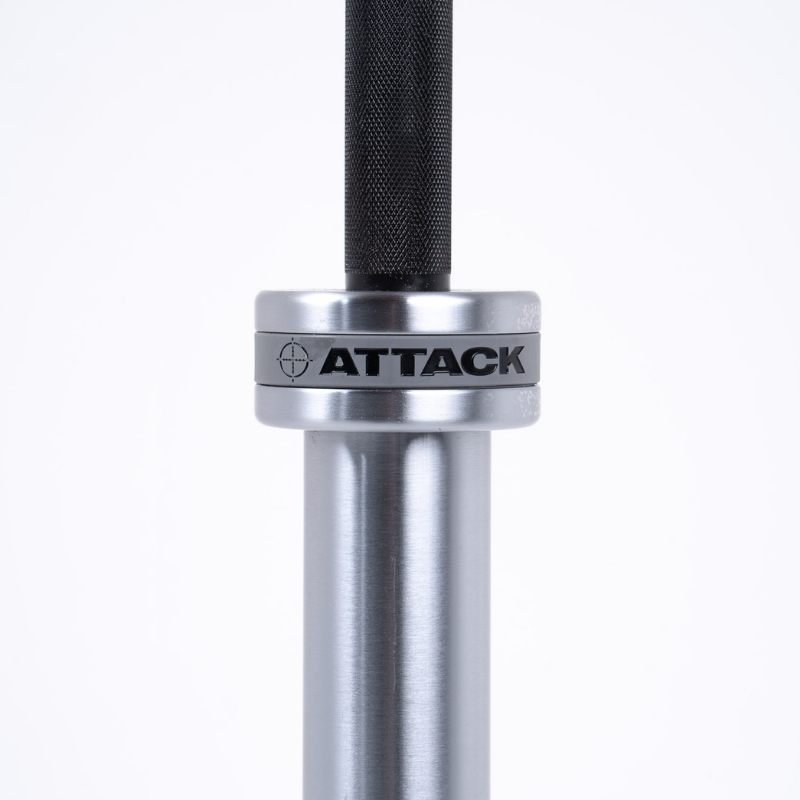Attack Fitness Olympic 7ft Bar – Ceramic Coated Black - Peak Health and Fitness