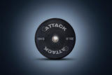 Attack Fitness Olympic Solid Rubber Bumper Plate - 10kg Black - 450mm - Peak Health and Fitness