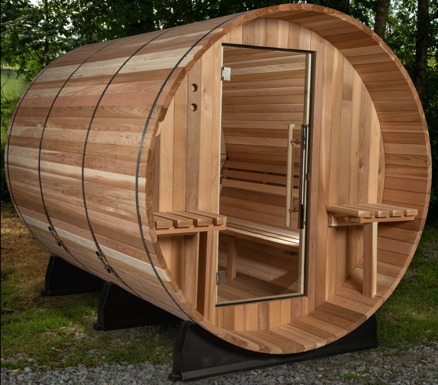 Almost Heaven Huntington 4-6 Person Canopy Barrel Sauna