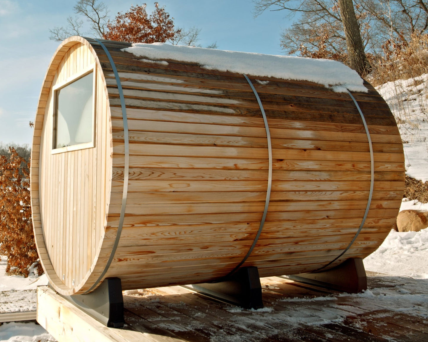 Almost Heaven Huntington 4-6 Person Canopy Barrel Sauna