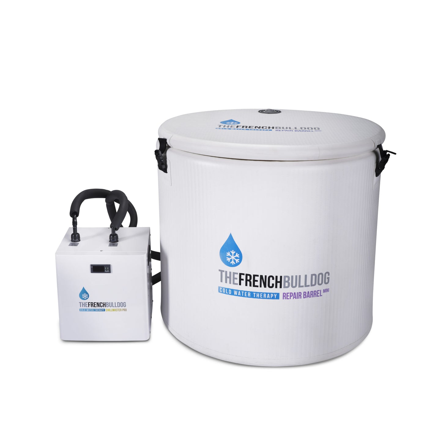 The French Bulldog Chill Master Pro White repair barrel and smaller container with