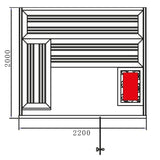 Fonteyn Sauna Luxor glass door close up