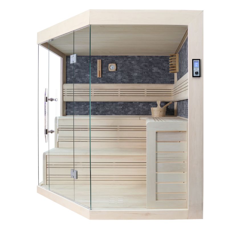 Fonteyn Sauna Marriott white stone exterior