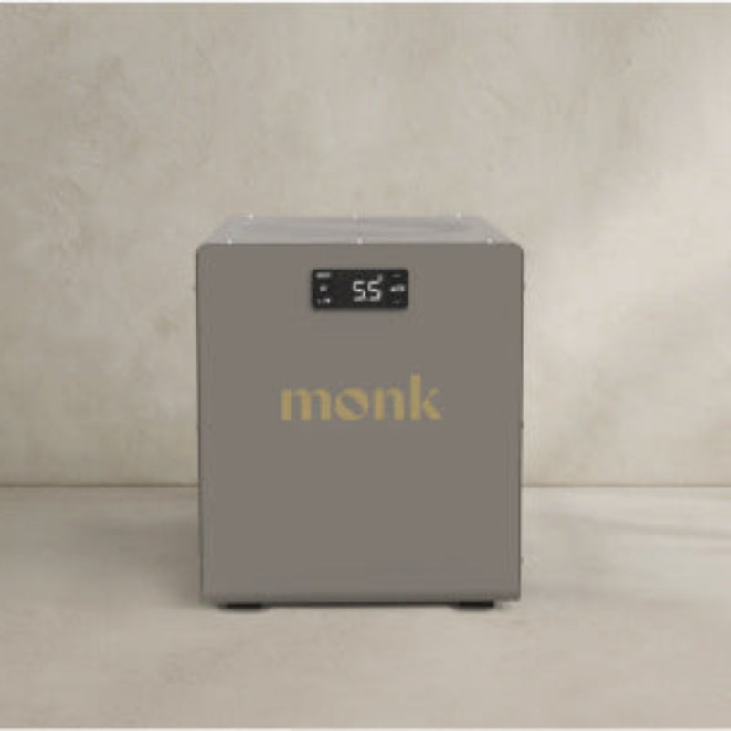 Monk Shiver with 'monk' branding on a beige background