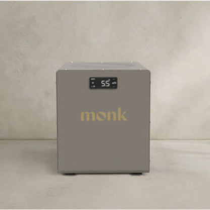 Monk Shiver with 'monk' branding on a beige background