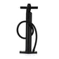 Black bicycle pump on a white background