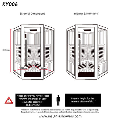 Insignia KY006 Infrared Indoor Sauna 1300mm X 1300mm