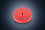 MYO Strength Olympic Solid Rubber Coloured Bumper Plate - 25kg Red / Grey – 450mm - Peak Health and Fitness