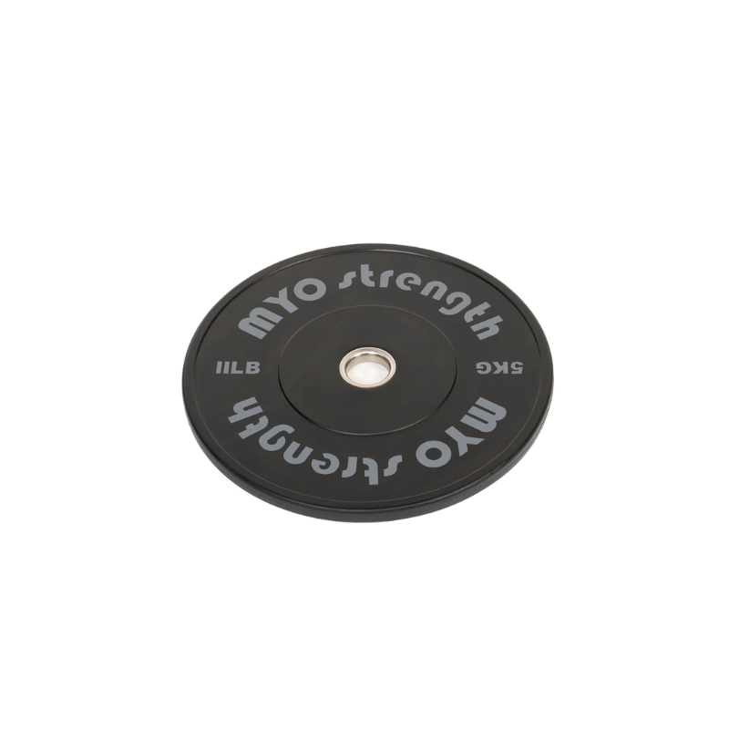 MYO Strength Olympic Solid Rubber Bumper Plate - 5kg Black - 450mm