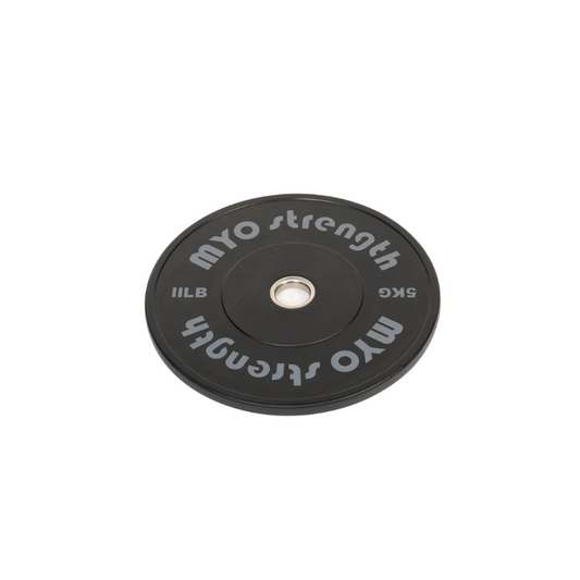 MYO Strength Olympic Solid Rubber Bumper Plate - 5kg Black - 450mm