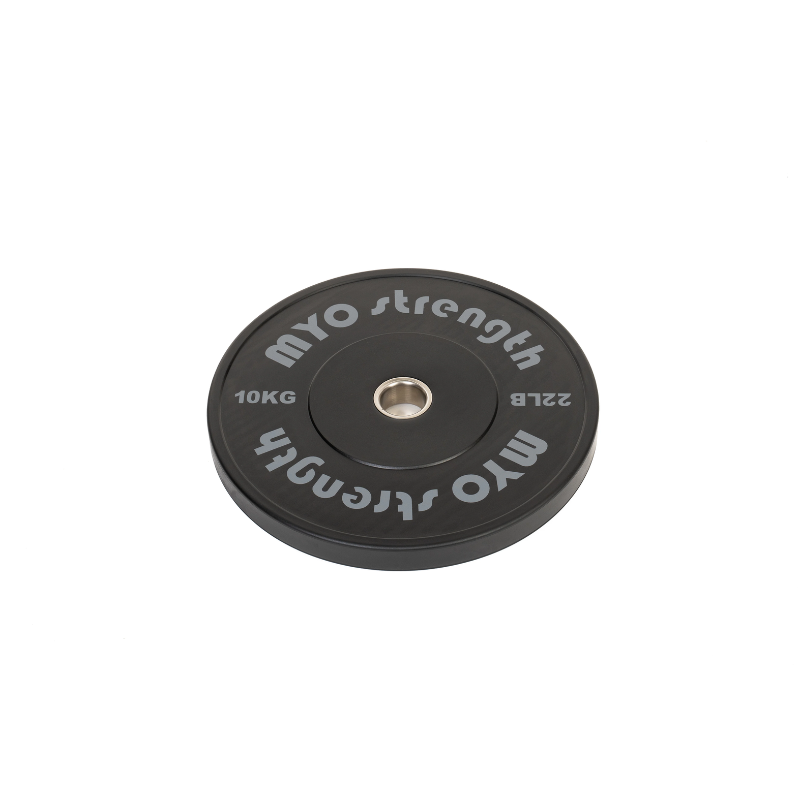 MYO Strength Olympic Solid Rubber Bumper Plate - 10kg Black - 450mm