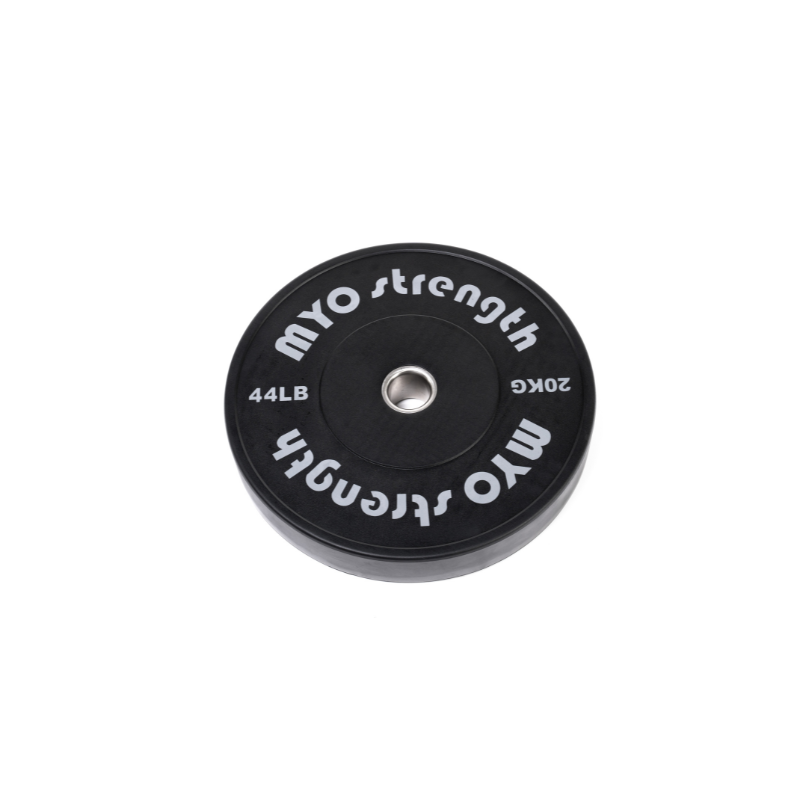 MYO Strength Olympic Solid Rubber Bumper Plate - 20kg Black - 450mm