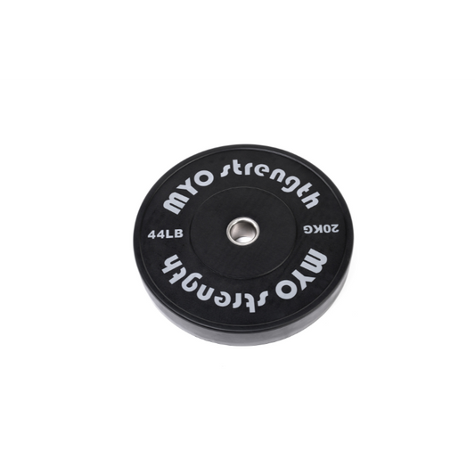 MYO Strength Olympic Solid Rubber Bumper Plate - 20kg Black - 450mm