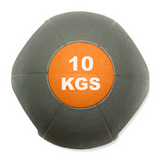 MYO Strength Double Grip Medicine Ball - 10kg - Grey/Orange