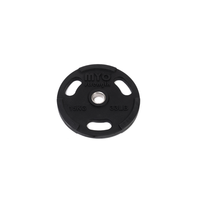 MYO Strength Olympic Disc Rubber Coated Black - 15kg