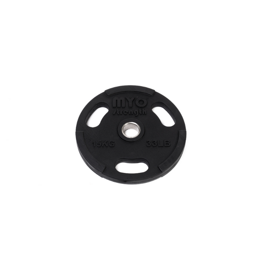 MYO Strength Olympic Disc Rubber Coated Black - 15kg