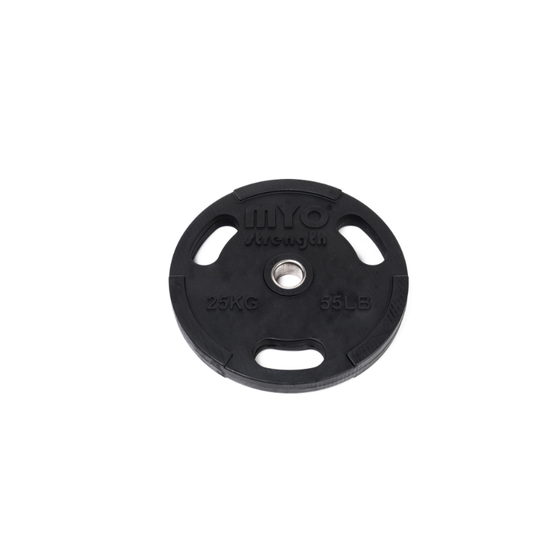 MYO Strength Olympic Disc Rubber Coated Black - 25kg