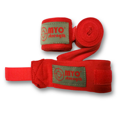 MYO Strength Hand Wrap – Red – 100% Cotton 2.5m