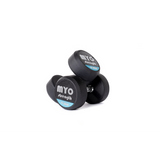 MYO Strength Rubber Dumbbells with PU End Caps - 17.5kg Pair