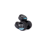MYO Strength Rubber Dumbbells with PU End Caps - 27.5kg Pair