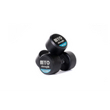 MYO Strength Rubber Dumbbells with PU End Caps - 42.5kg Pair
