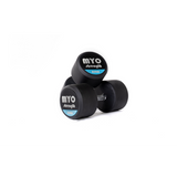 MYO Strength Rubber Dumbbells with PU End Caps - 50kg Pair