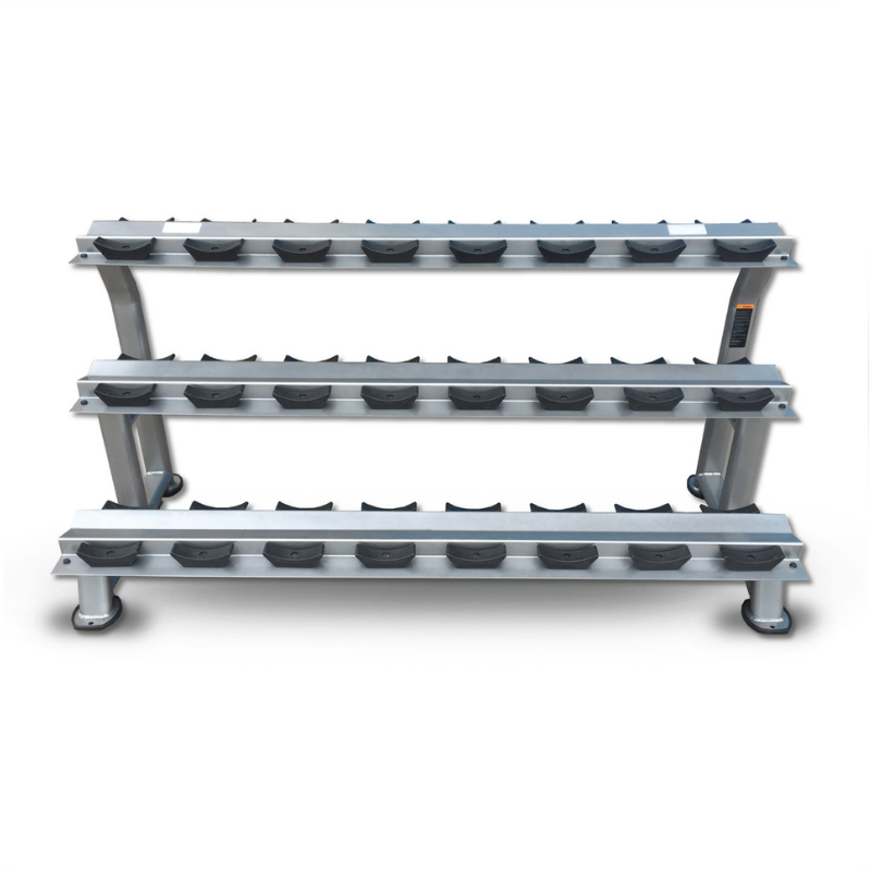 MYO Strength Racks Dumbbell Rack - 12 Pair 3 Tier with Stirrups