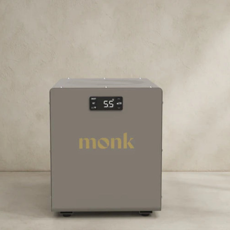 Monk Shiver with 'monk' branding on a beige background