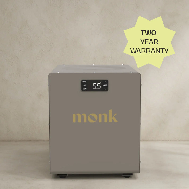 Monk Shiver, featuring a 'Two Year Warranty' label.