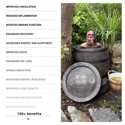 The Wim Hof Icebarrel by Passion Ice Baths