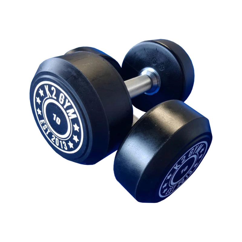 MYO Urethane Dumbbells - 2.5 - 30kg (2.5kg inc / 12 pairs set) CUSTOM BRANDED