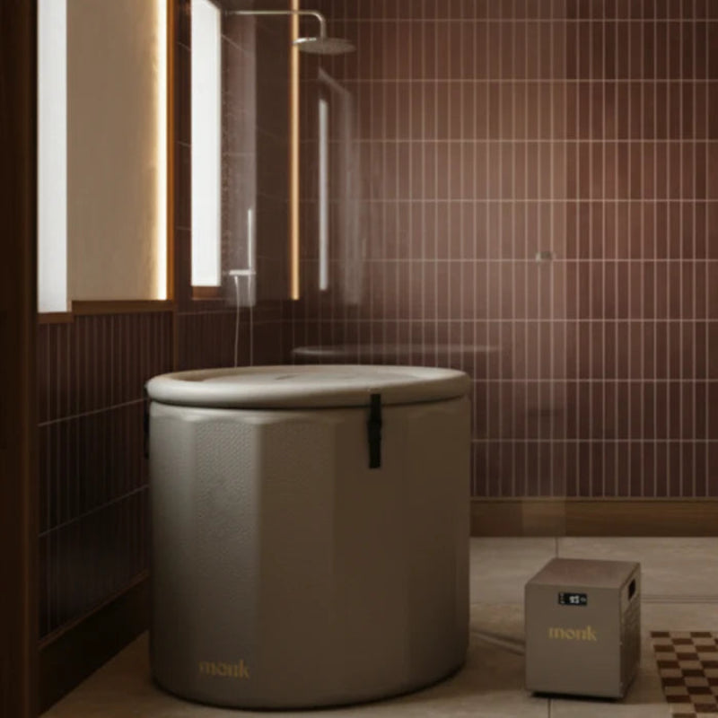 Monk Shiver + Nomad Bundle In Bathroom.